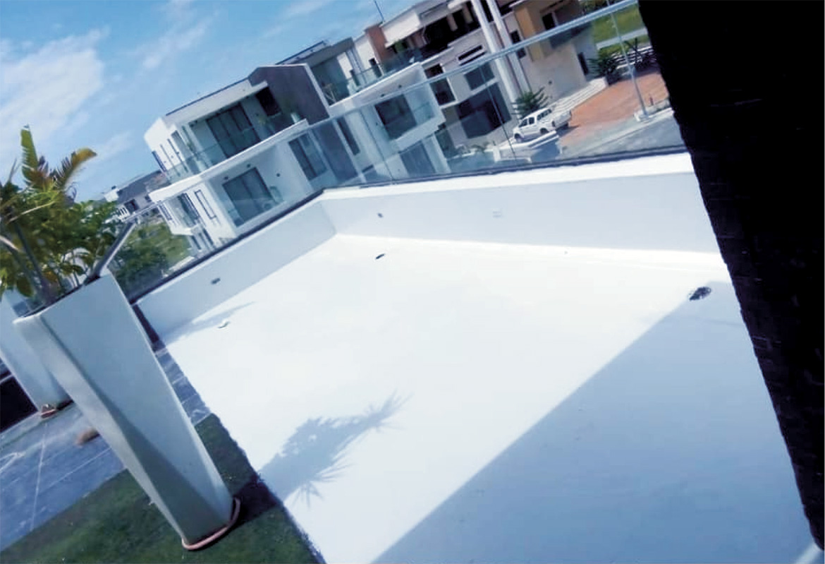 Polyurethane waterproofing membrane solution for roof gutter and water tank area leakage1